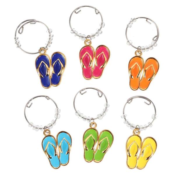 Flip Flop Wine Charms (Set of 6)